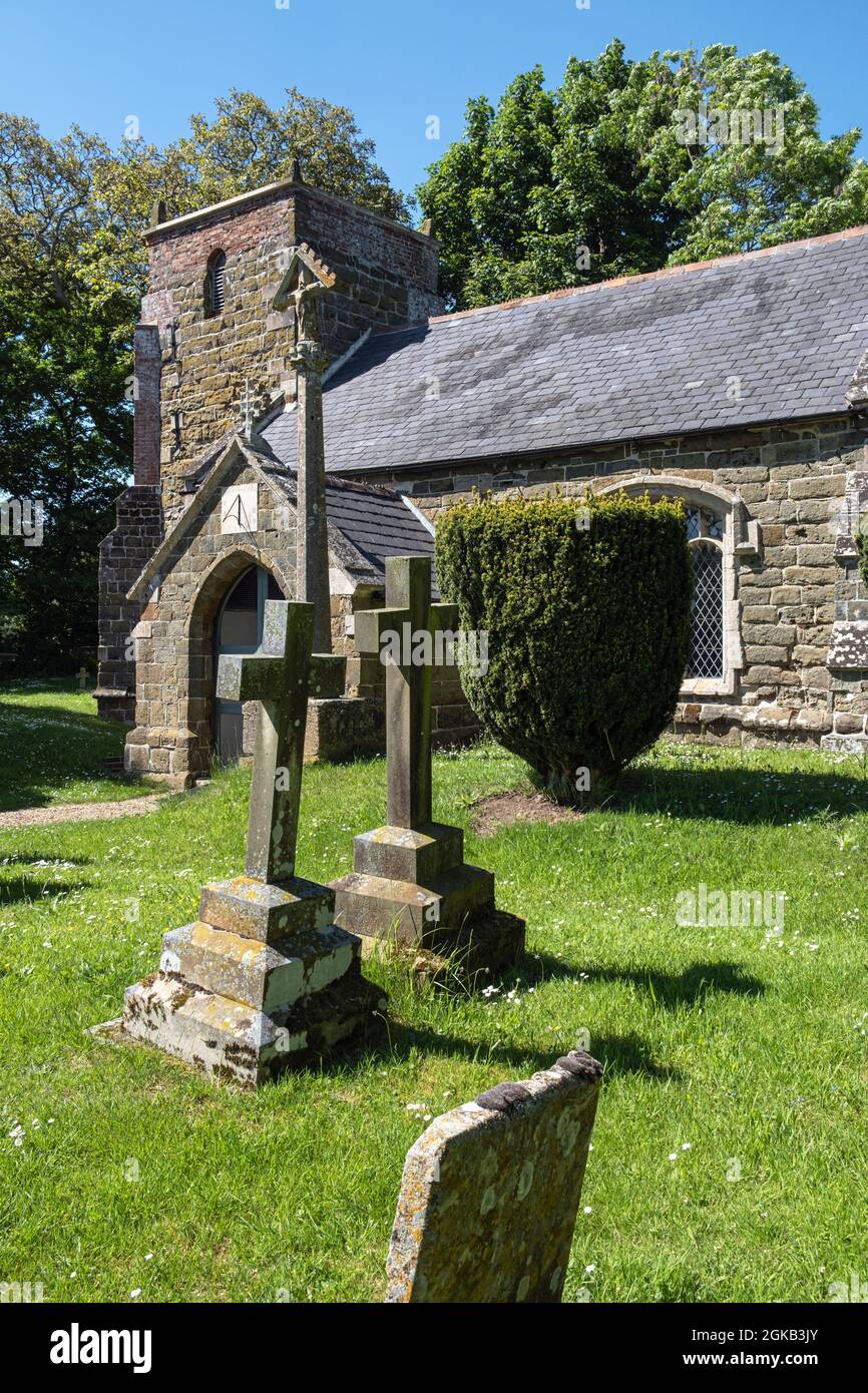 Iglesia de Santa Margarita, Somersby, Lincolnshire. El poeta victoriano Alfred Lord Tennyson nació en Somersby. Foto de stock