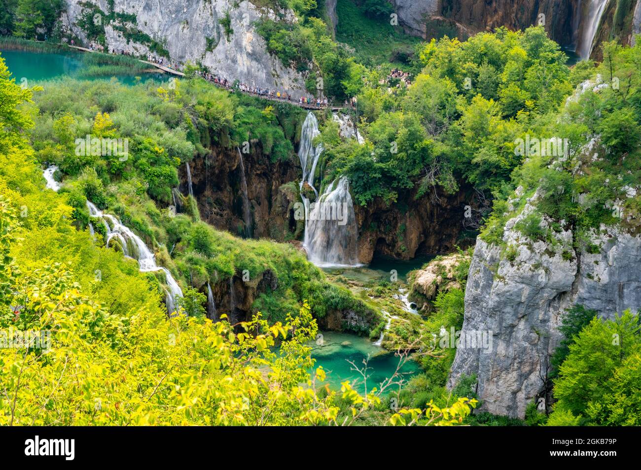 Los lagos de Plitvice, Croacia Foto de stock