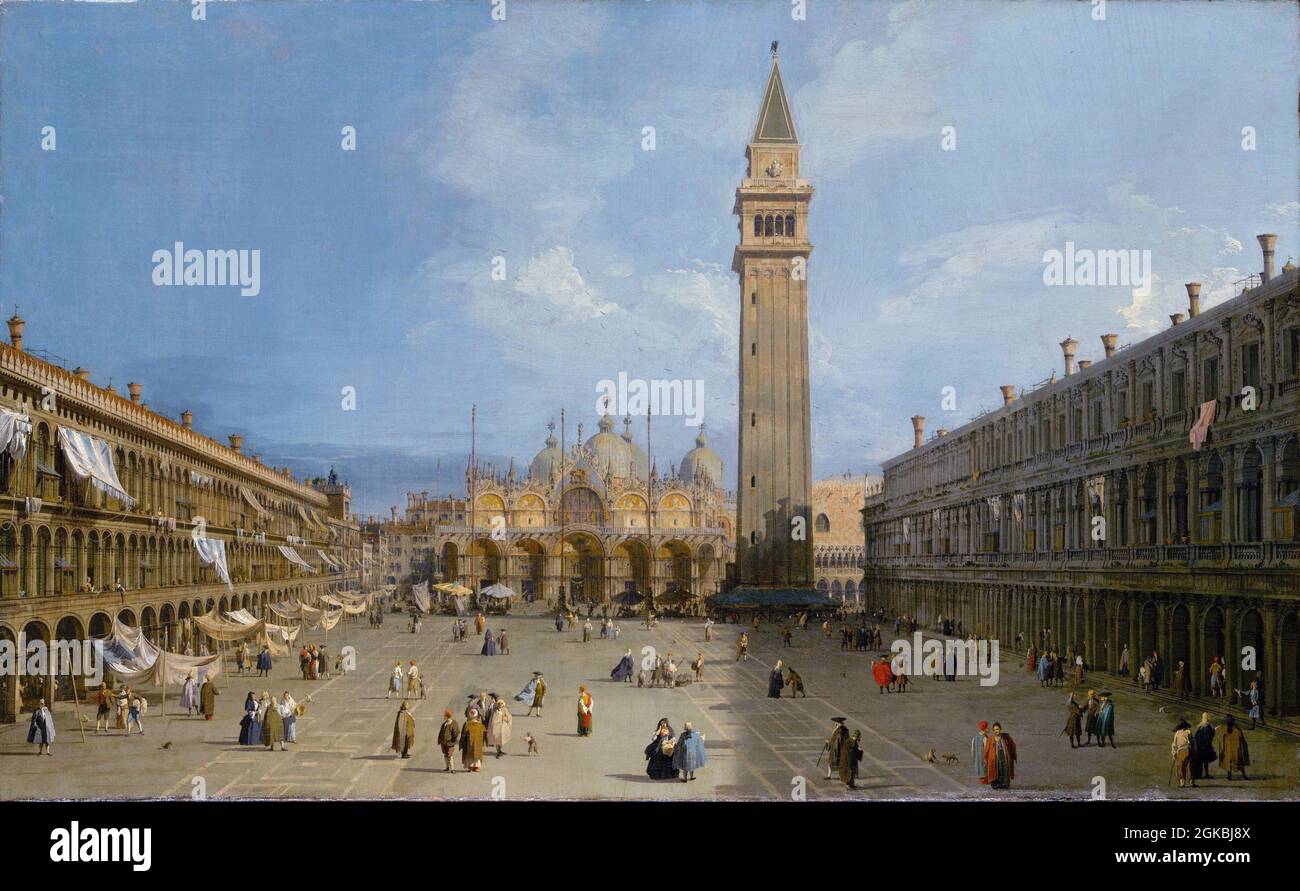 Artista: Canaletto (Giovanni Antonio Canal, 1697-1768) Título: Piazza San Marco. Año: 1720 Foto de stock