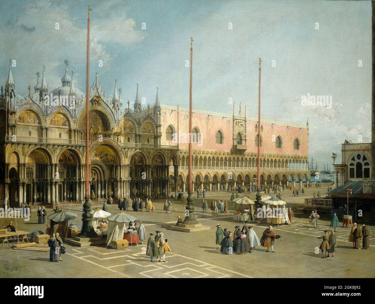Artista: Canaletto (Giovanni Antonio Canal, 1697-1768) Título: Piazza San Marco. Año: Entre 1742 y 1744 Foto de stock