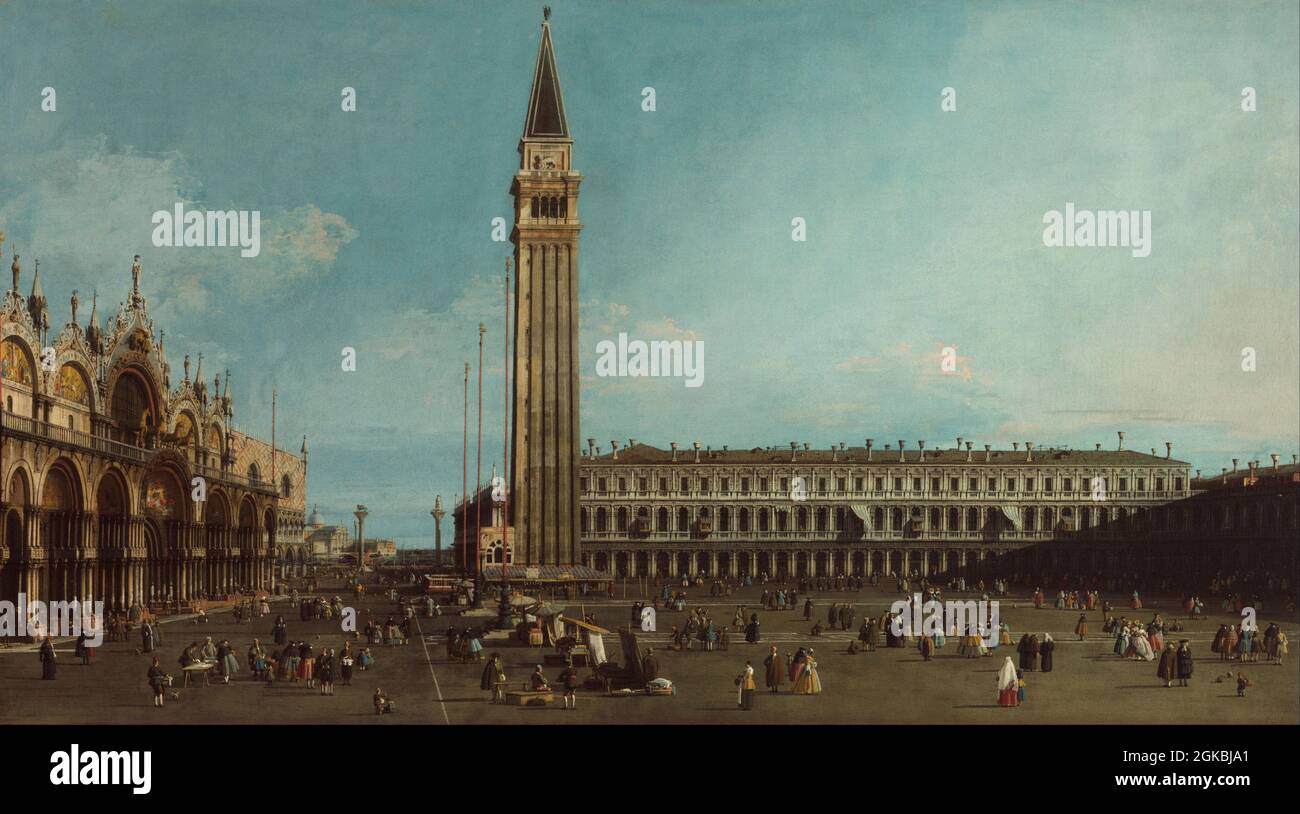 Artista: Canaletto (Giovanni Antonio Canal, 1697-1768) Título: La Piazza San Marco. Año: Entre 1742 y 1746 Foto de stock