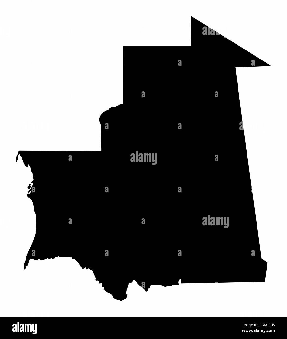 Mapa De Silueta De Mauritania Aislado Sobre Fondo Blanco Imagen Vector Porn Sex Picture 