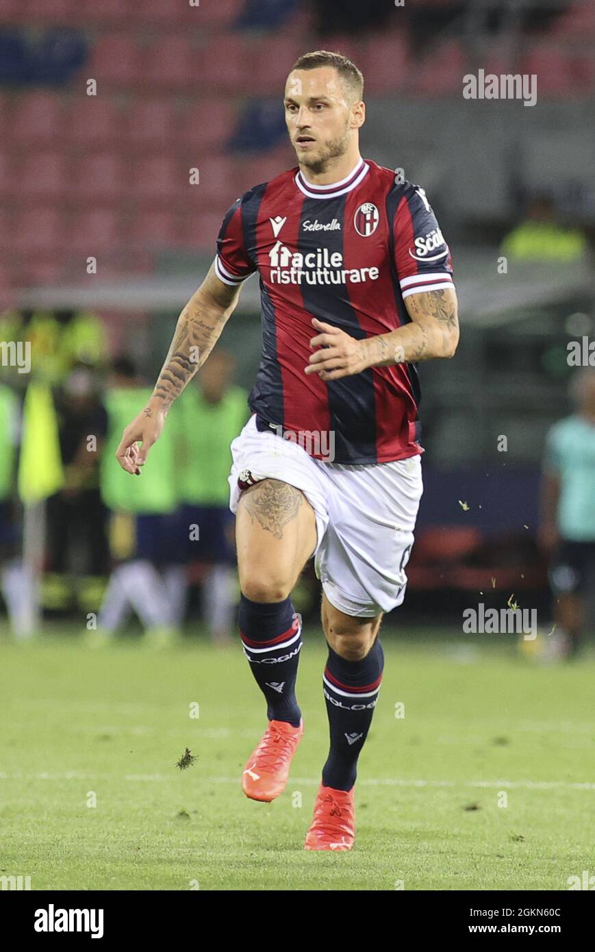 Bolonia, Italia. 13th de Sep de 2021. Marko Arnautovic -Bolonia Durante el FC de Bolonia vs Hellas Verona FC, fútbol italiano Serie A partido en Bolonia, Italia, septiembre de 13 2021 Crédito: Agencia Independiente de Fotografía / Alamy Live News Foto de stock
