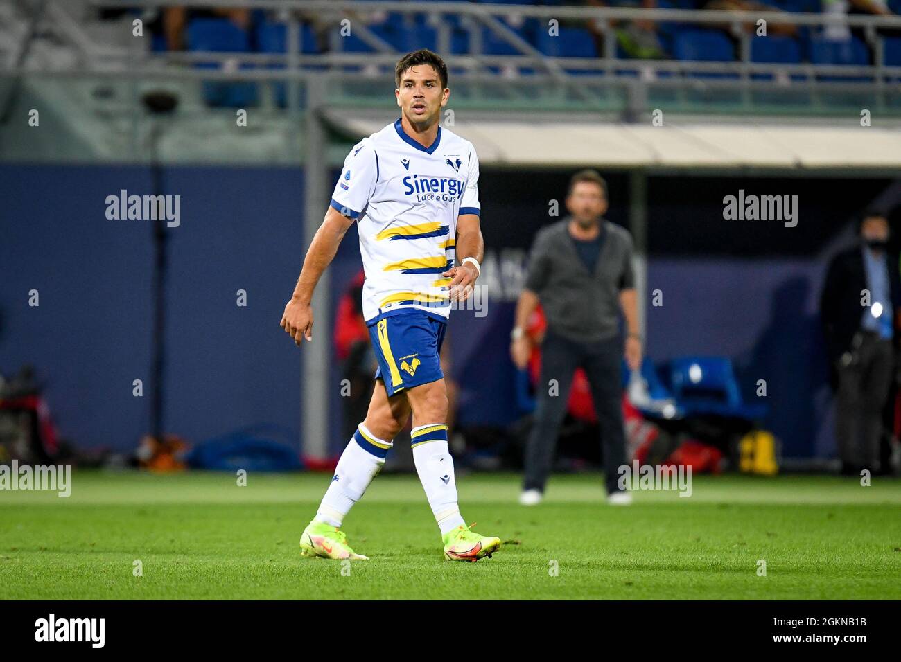 Bolonia, Italia. 13th de Sep de 2021. Giancluca Caprari (Verona) retrato durante Bolonia FC vs Hellas Verona FC, fútbol italiano Serie A partido en Bolonia, Italia, septiembre de 13 2021 Crédito: Agencia de Fotografía Independiente/Alamy Live News Foto de stock