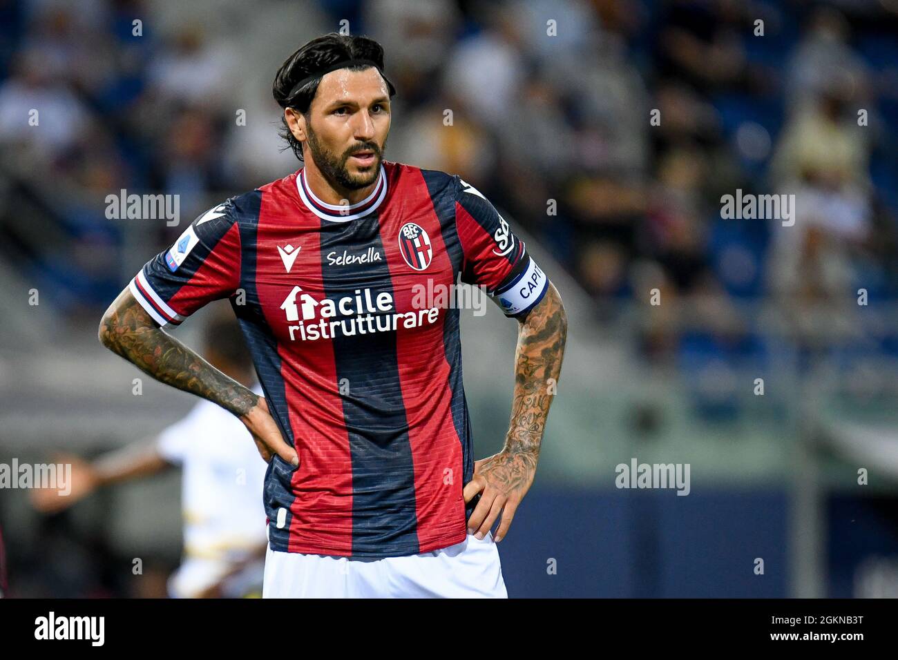 Bolonia, Italia. 13th de Sep de 2021. Roberto Soriano (Bolonia) retrato durante Bolonia FC vs Hellas Verona FC, fútbol italiano Serie A partido en Bolonia, Italia, septiembre de 13 2021 Crédito: Agencia de Fotografía Independiente/Alamy Live News Foto de stock