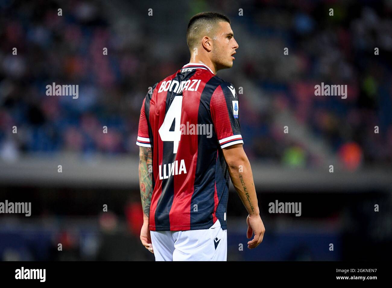 Bolonia, Italia. 13th de Sep de 2021. Kevin Bonifazi (Bolonia) retrato durante Bolonia FC vs Hellas Verona FC, fútbol italiano Serie A partido en Bolonia, Italia, septiembre de 13 2021 Crédito: Agencia de fotos independiente / Alamy Live News Foto de stock