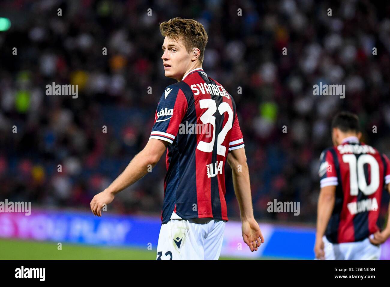 Bolonia, Italia. 13th de Sep de 2021. Mattias Svanberg (Bolonia) retrato durante Bolonia FC vs Hellas Verona FC, fútbol italiano Serie A partido en Bolonia, Italia, septiembre de 13 2021 Crédito: Agencia Independiente de Fotografía / Alamy Live News Foto de stock