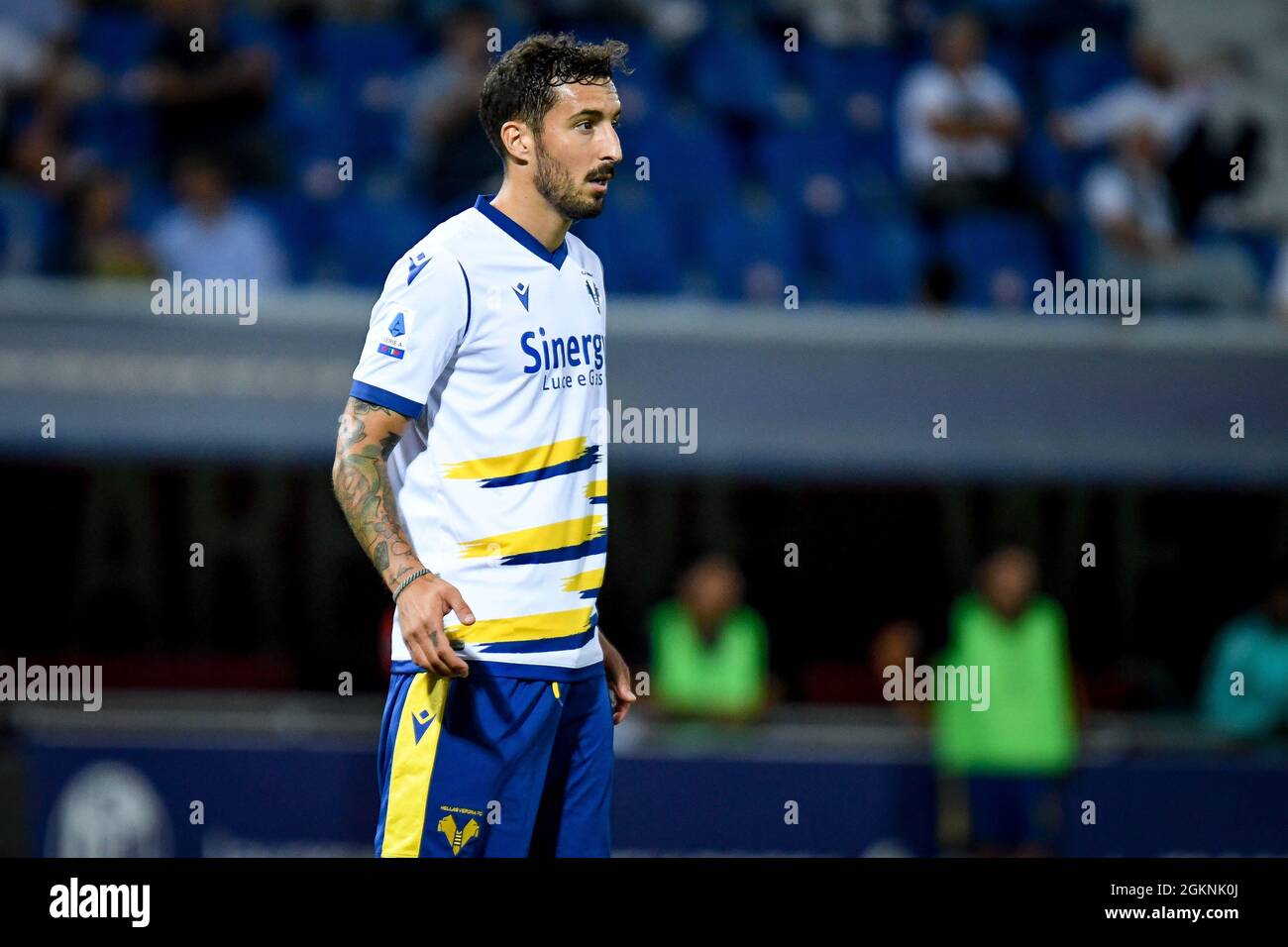 Bolonia, Italia. 13th de Sep de 2021. Federico Ceccherini (Verona) retrato durante Bolonia FC vs Hellas Verona FC, fútbol italiano Serie A partido en Bolonia, Italia, septiembre de 13 2021 Crédito: Agencia Independiente de Fotografía / Alamy Live News Foto de stock