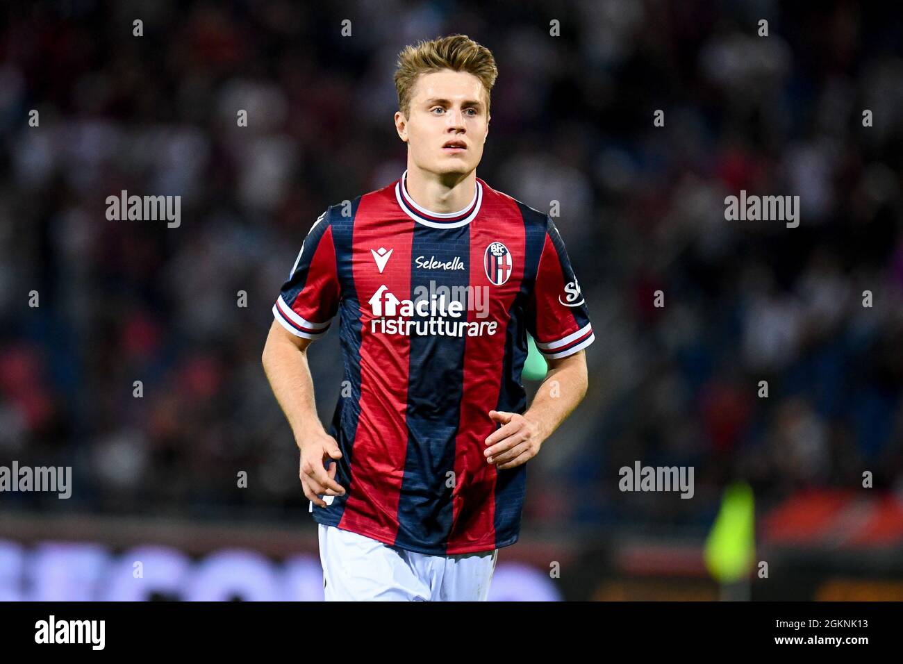 Bolonia, Italia. 13th de Sep de 2021. Mattias Svanberg (Bolonia) retrato durante Bolonia FC vs Hellas Verona FC, fútbol italiano Serie A partido en Bolonia, Italia, septiembre de 13 2021 Crédito: Agencia Independiente de Fotografía / Alamy Live News Foto de stock