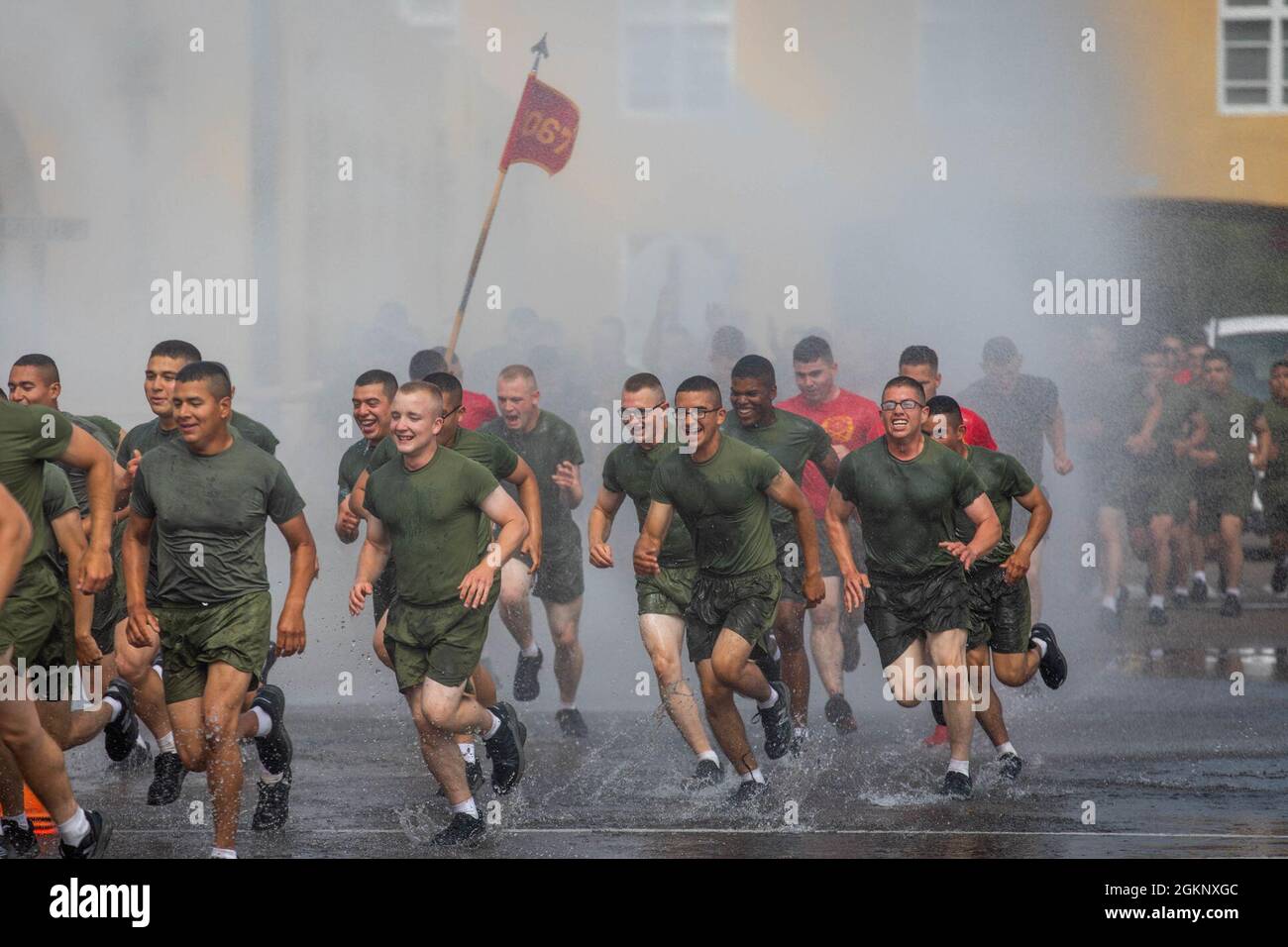 New Marines with Delta Company, 1st Recruit Training Batallón