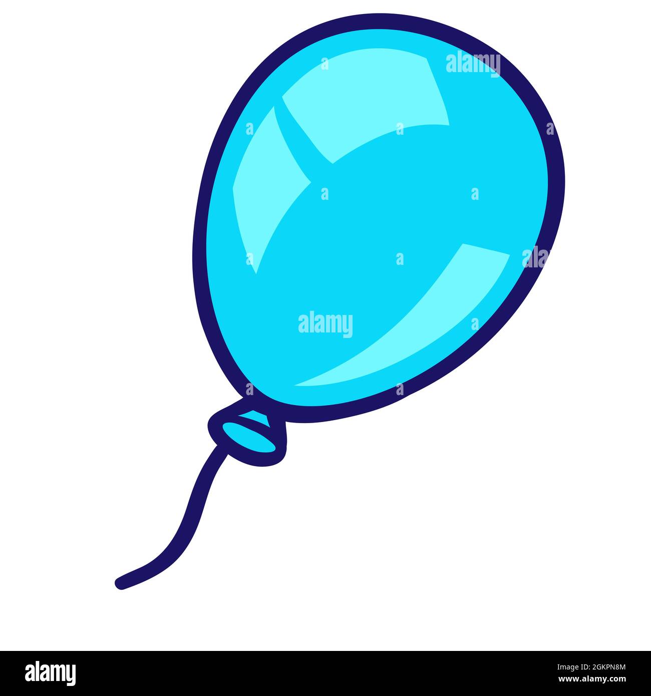 Ilustración del globo en estilo de dibujos animados. Lindo objeto divertido  Imagen Vector de stock - Alamy