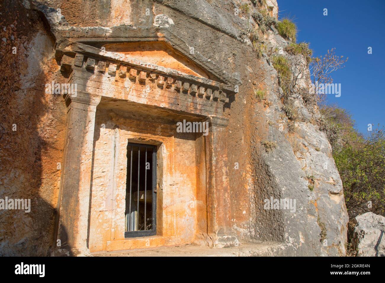 Tumba de Licio, 4th siglo antes de Cristo, Kastellorizo (Megisti) Isla, Dodecaneso Grupo, Islas Griegas, Grecia, Europa Foto de stock