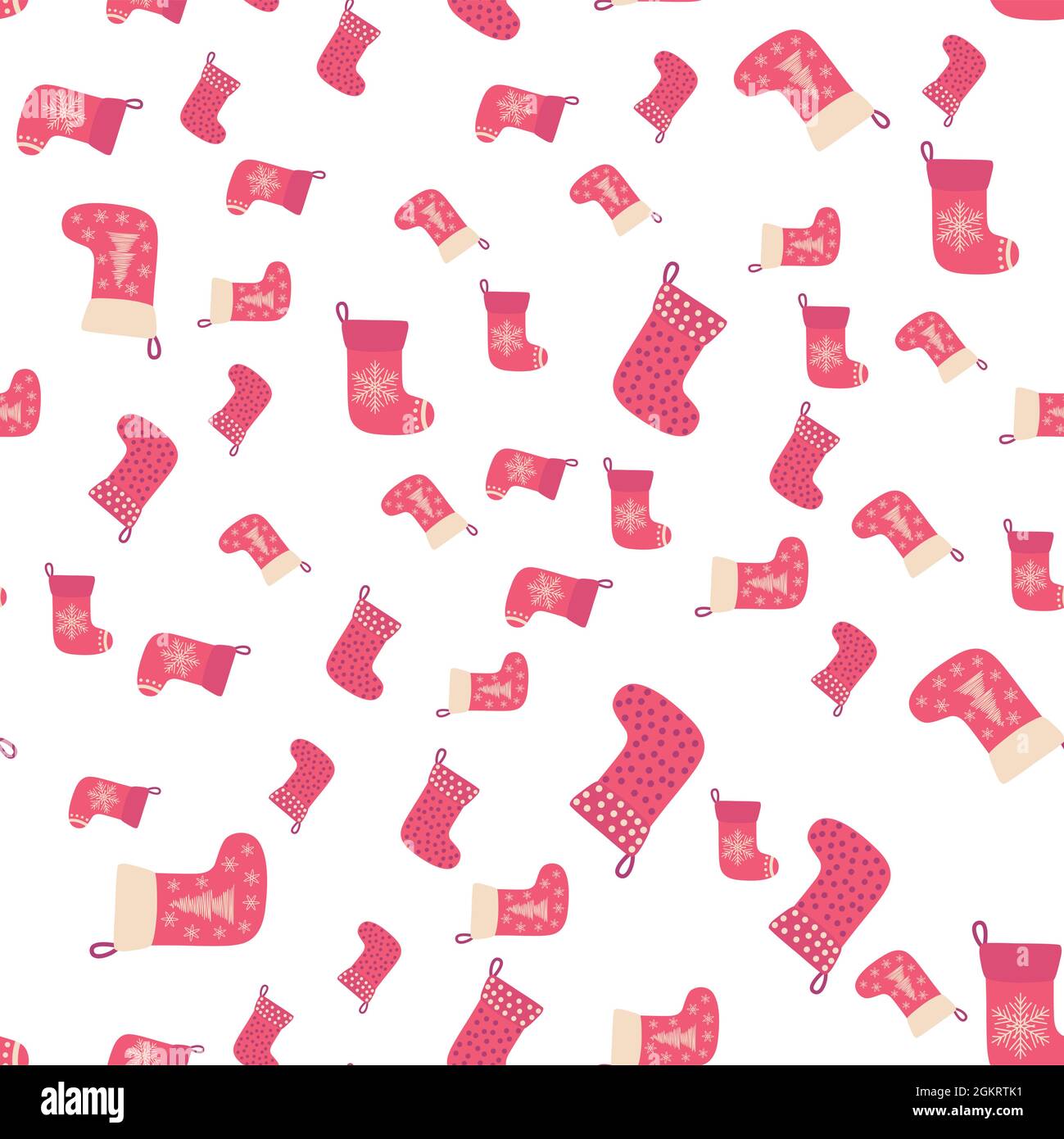 Fondo de Navidad con medias rojas, papel para envolver e imagen de fondo.  Patrón de medias navideñas sin costuras Imagen Vector de stock - Alamy