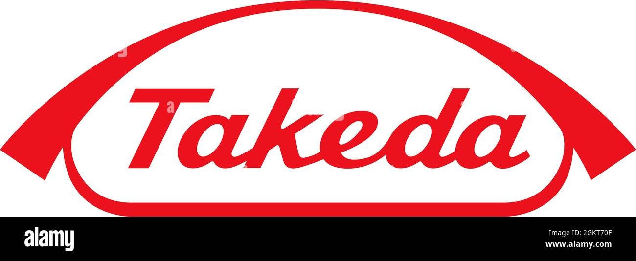 Logotipo de la compañía farmacéutica japonesa Takeda con sede en Tokio - Japón. Foto de stock