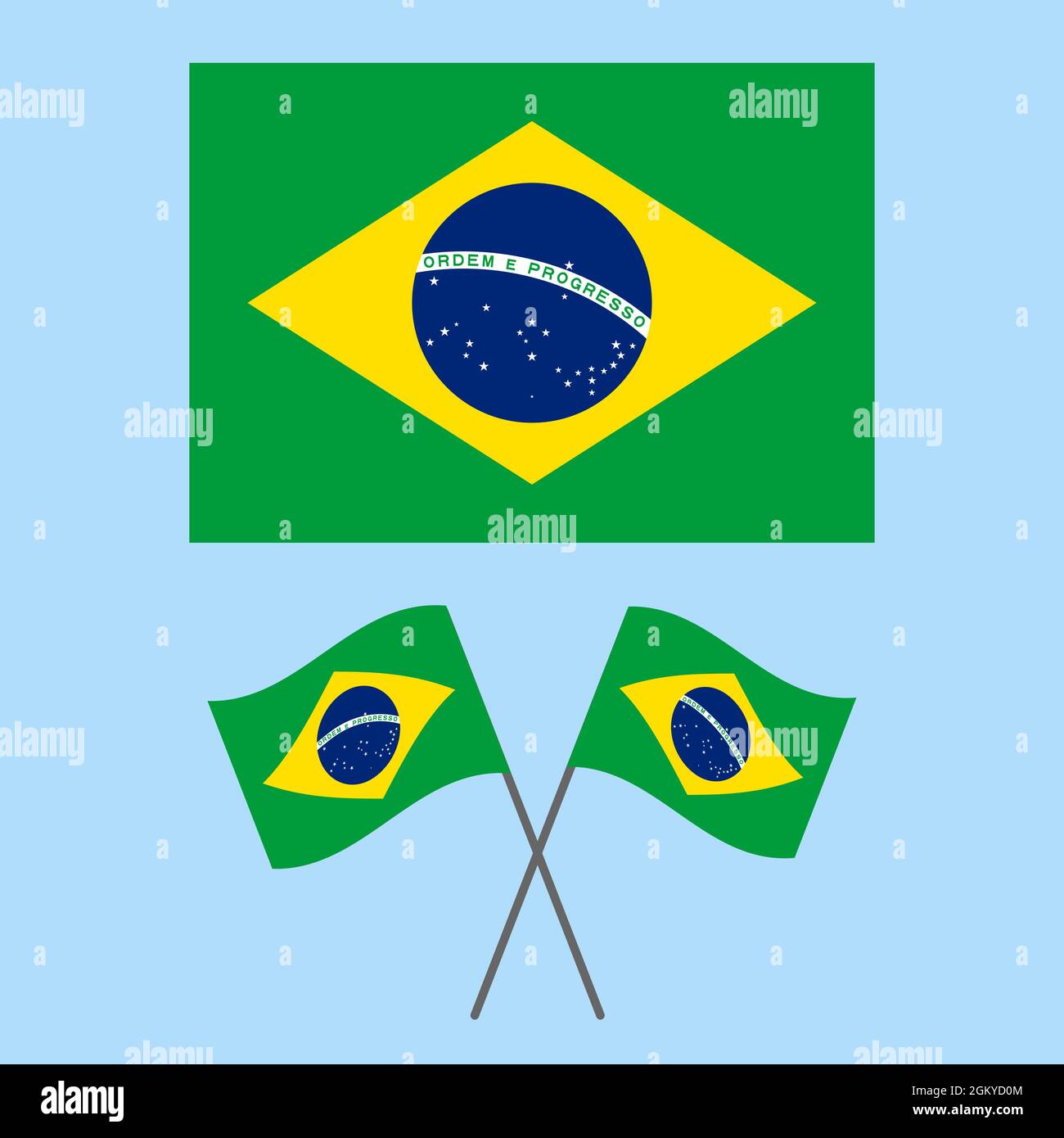 Ilustración de Bandera De Brasil y más Vectores Libres de Derechos de Brasil  - Brasil, Bandera brasileña, Bandera - iStock