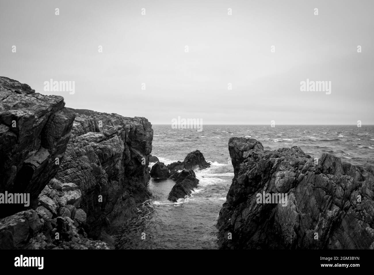 Paisaje acantilado, Mar del Norte, Escocia Foto de stock