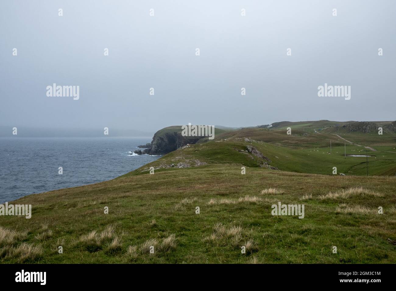 Cliff Top Walk en el Mar del Norte Foto de stock