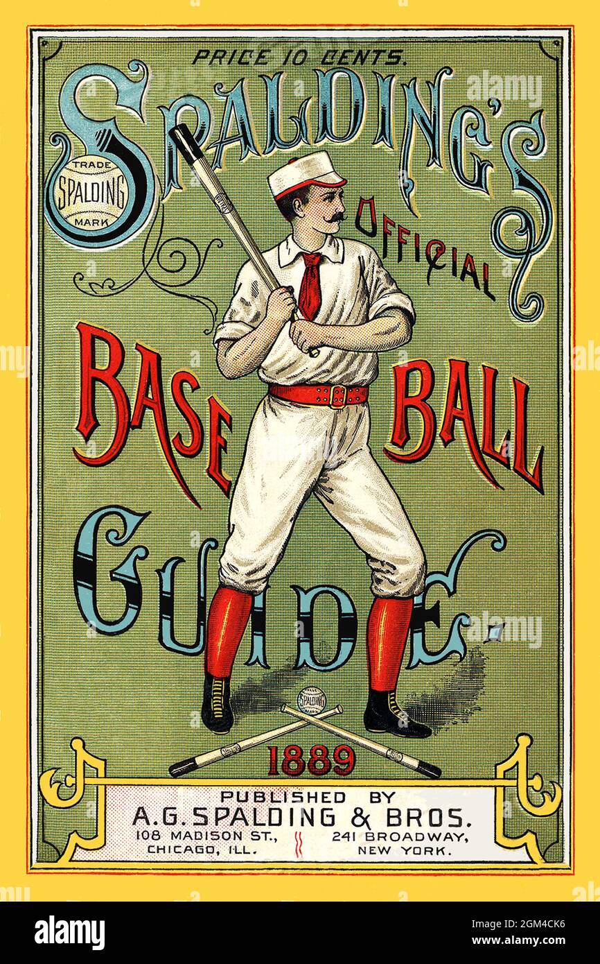 Póster de la portada del libro americano clásico 'Spalding's Official  Baseball Guide', 1889' Fotografía de stock - Alamy