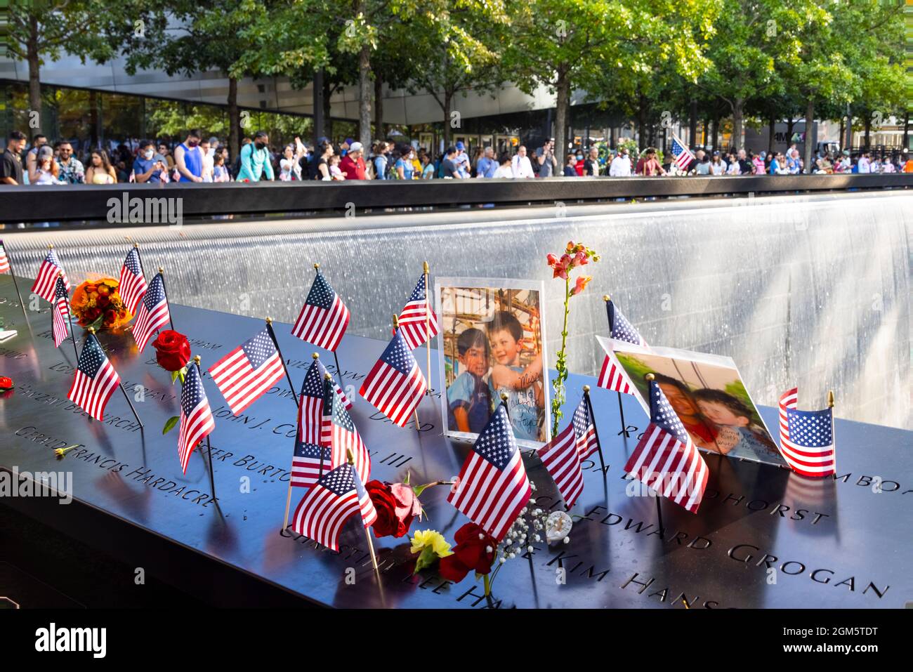 La ciudad de Nueva York conmemora el 20th aniversario de los ataques Terror de 9/11 Foto de stock