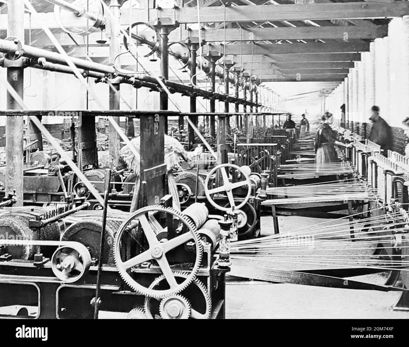 Fabricación de cordeles, Belfast ropwork Company Ltd., Belfast, Irlanda, época victoriana Foto de stock