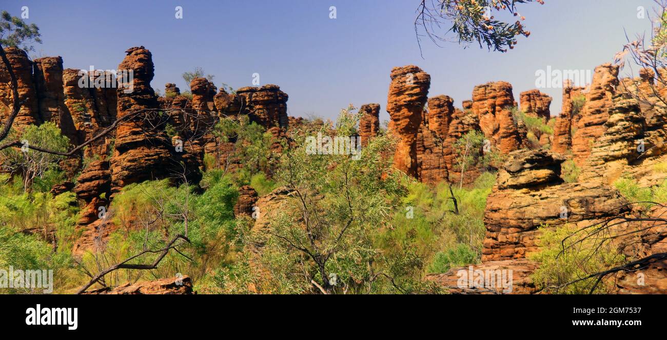 Vista panorámica de Southern Lost City, Parque Nacional Limmen, Territorio del Norte, Australia Foto de stock
