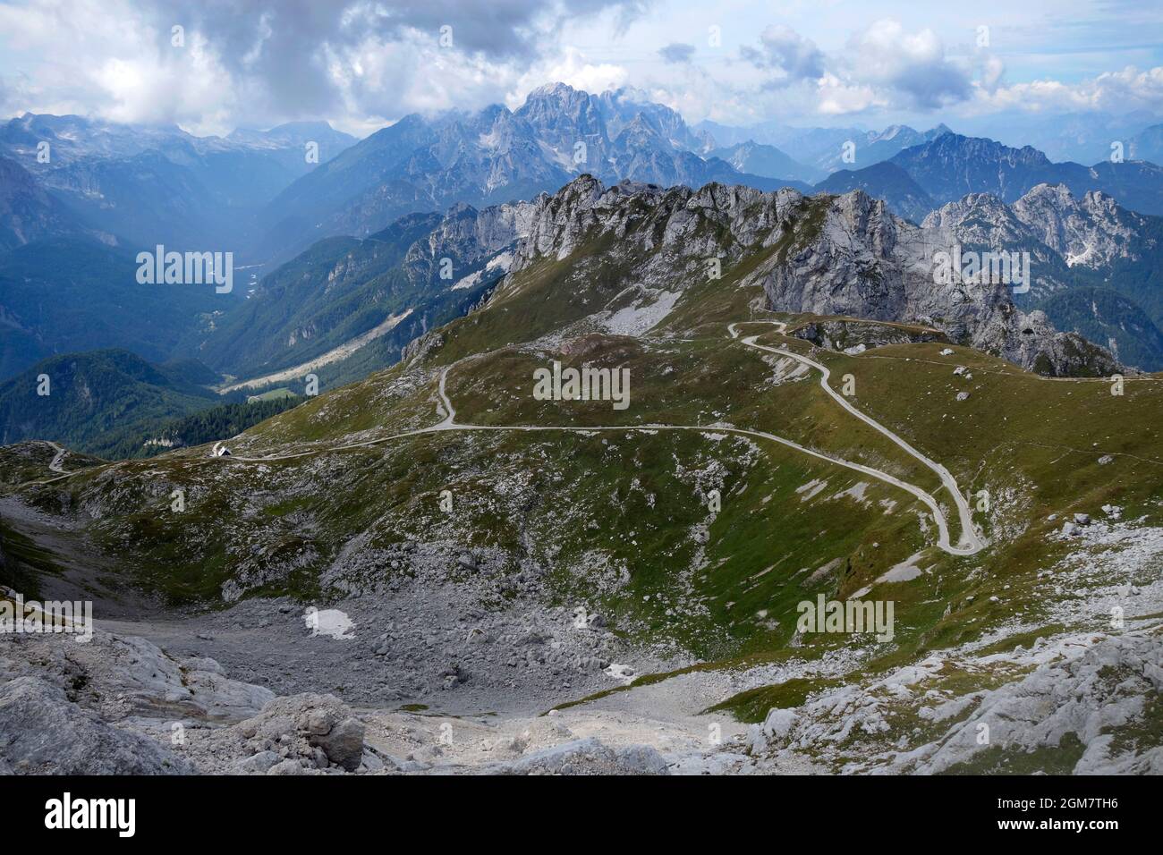 Mangart Pass, Alpes Julianos, Eslovenia Foto de stock
