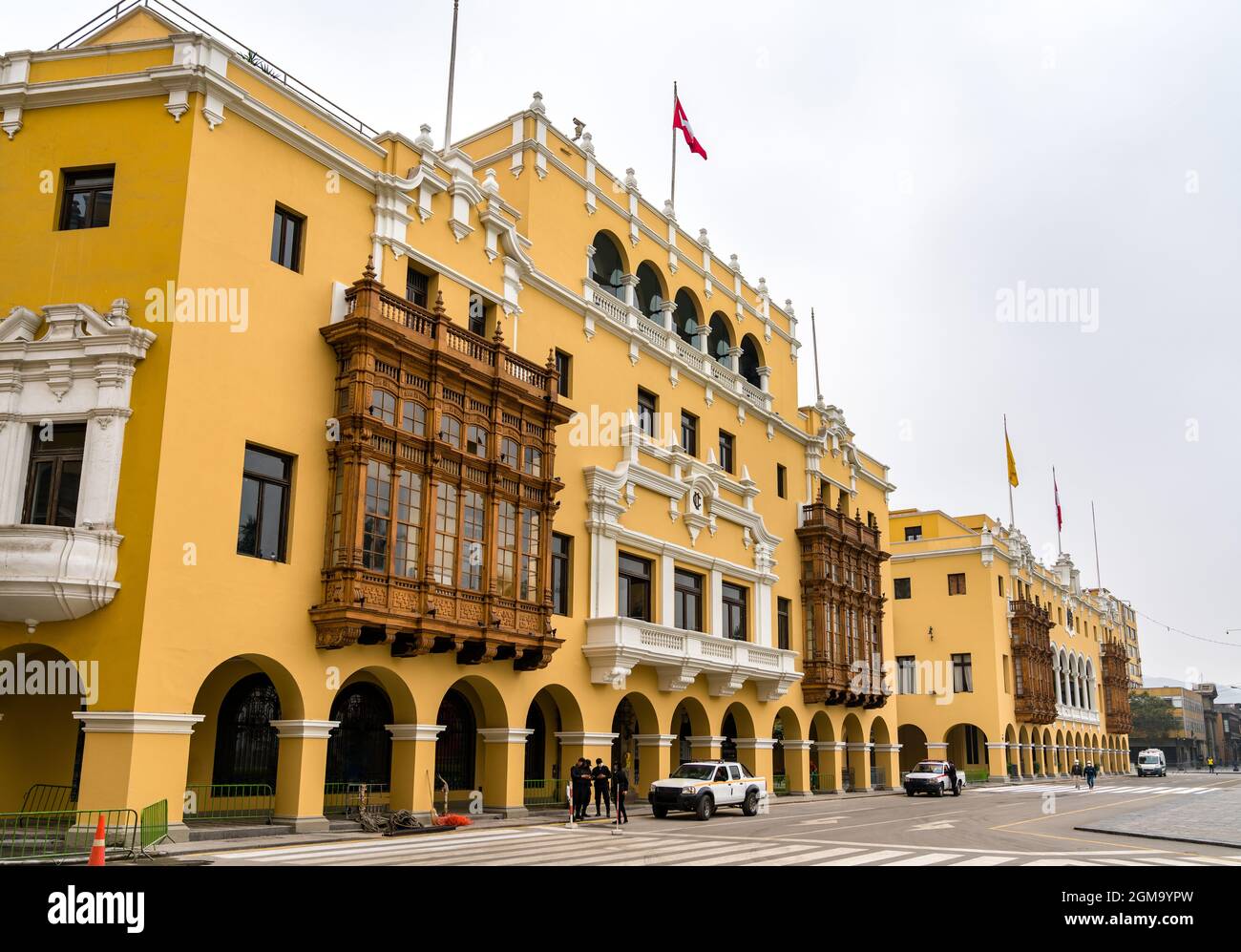 Arquitectura de la Plaza de Armas en Lima, Perú Fotografía de stock - Alamy