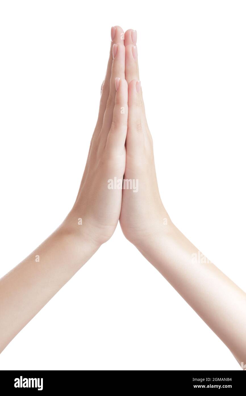 las manos se cierran juntas. gracias símbolo de oración Fotografía de stock  - Alamy