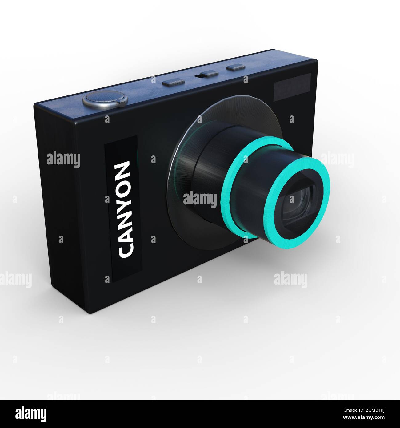 3D-ilustración de cámara pequeña para llevar con diseño compacto