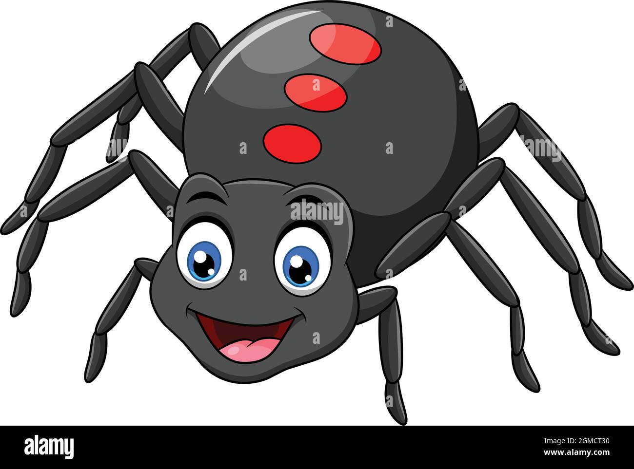 Ilustración de vector de dibujo animado de Cute Spider Imagen Vector de  stock - Alamy