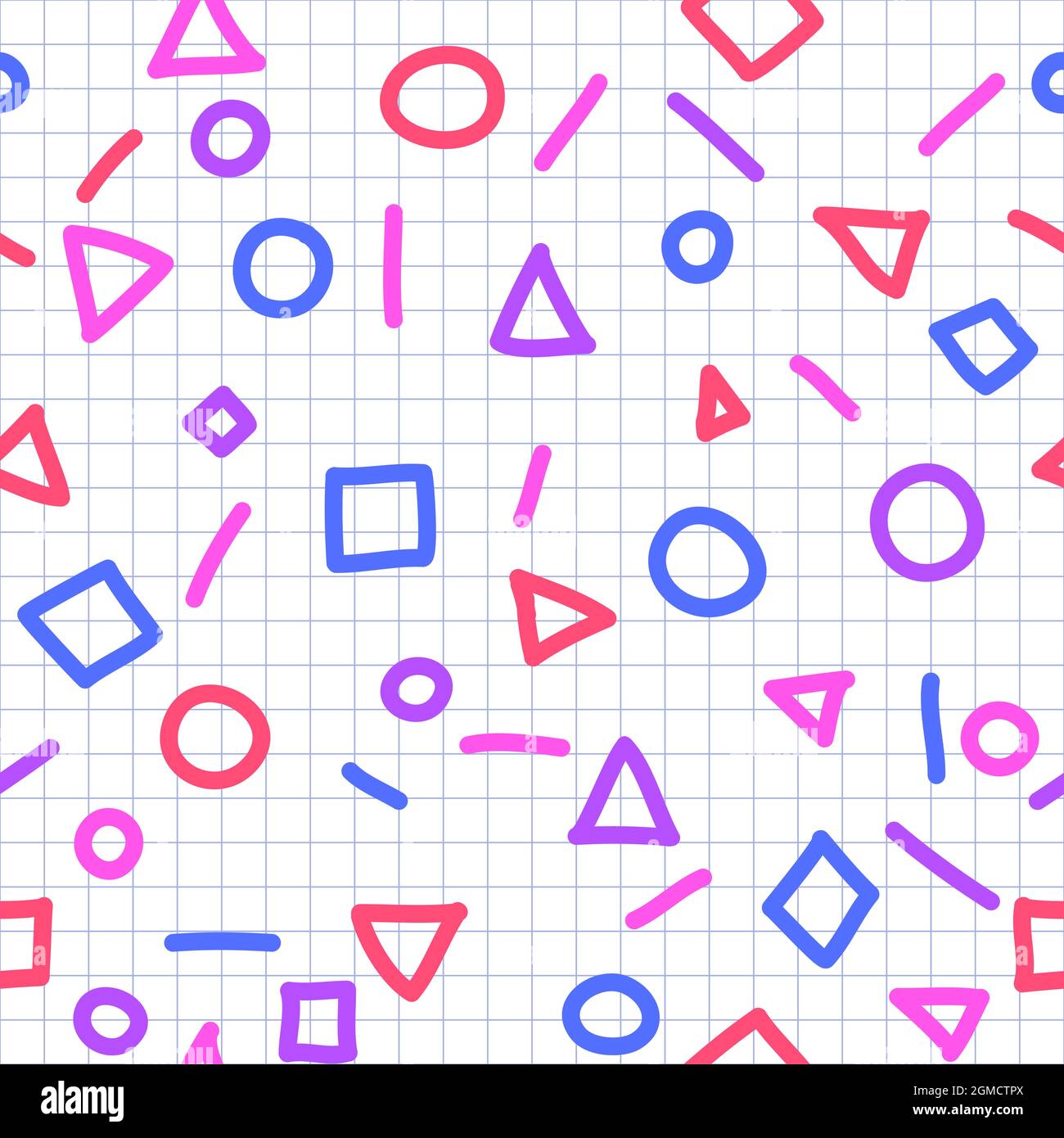 Coloree Formas Geometricas En Papel Grafico Patron Vectorial Sin Costuras Fondo Repetitivo De Bebe Matematico Muestra De Tela Impresion Continua Elemento De Diseno Imagen Vector De Stock Alamy