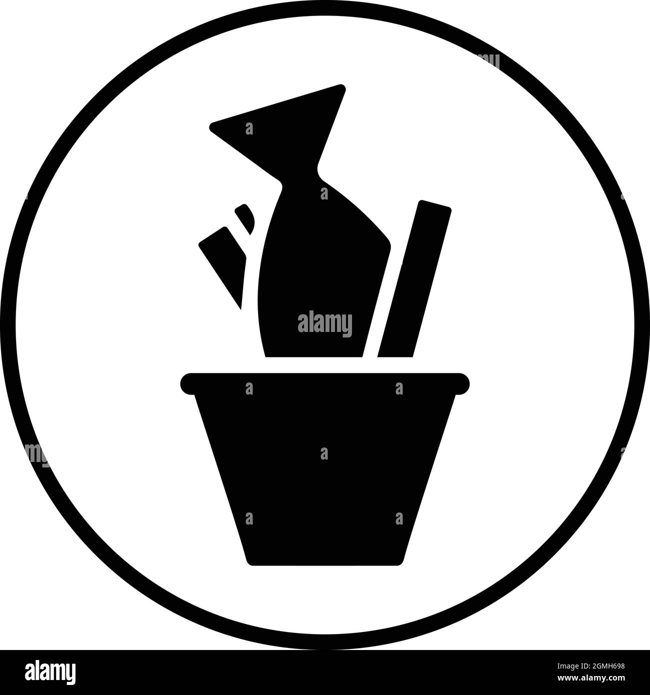 Chips, icono en inglés está aislado sobre fondo blanco. Uso para diseño