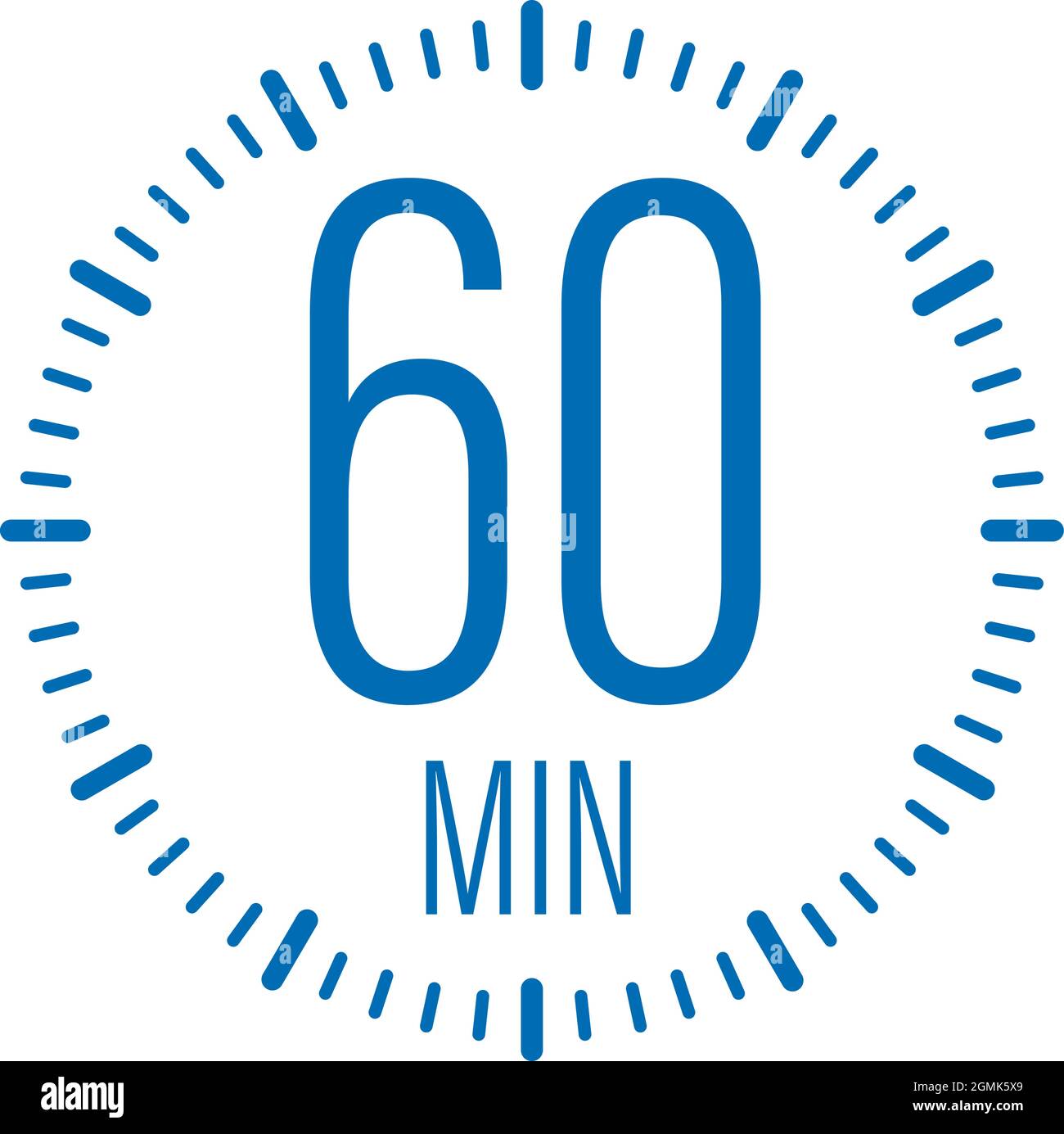 El icono de vector cronómetro de 60 minutos. Icono de cronómetro en estilo  plano, temporizador sobre fondo de color. Ilustración vectorial Imagen  Vector de stock - Alamy