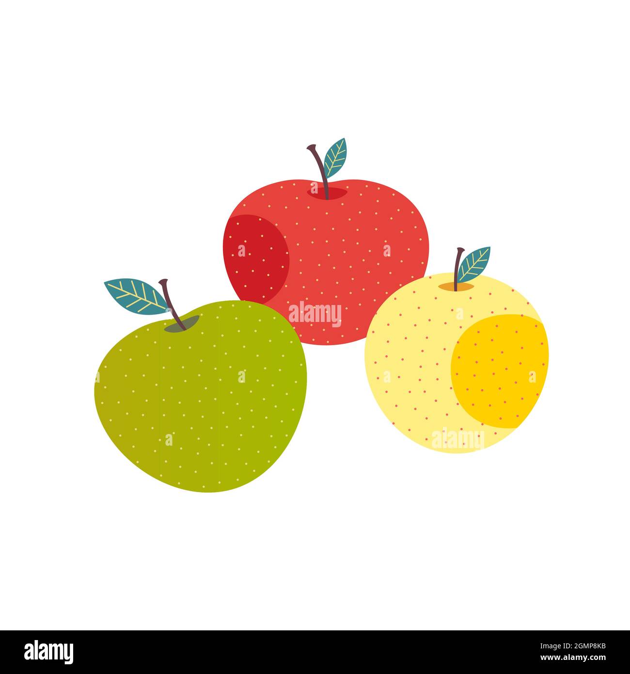 Amarillo, verde, rojo manzanas enteras lindo dibujo animado Imagen Vector de stock - Alamy Amarillo, verde, rojo manzanas enteras lindo dibujo animado Imagen Vector de stock - Alamy
