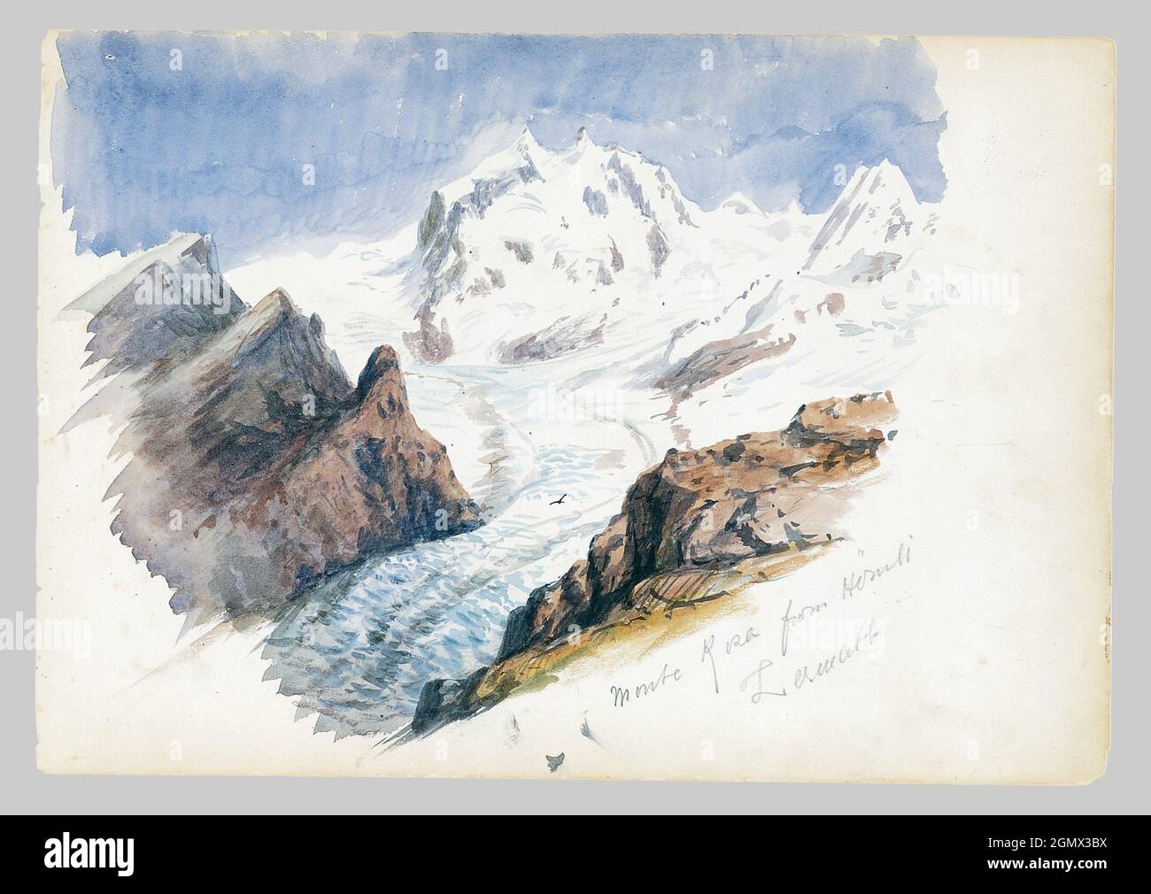 Monte Rosa de Hornli, Zermatt (de Splendid Mountain Watercolors Sketchbook). Artista: John Singer Sargent (Americano, Florencia 1856-1925 Londres); Foto de stock
