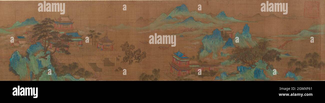 Mañana de primavera en el Palacio de los Emperadores Han. Artista: Artista no identificado; artista: Anteriormente atribuido a Zhao Boju (chino, siglo 11th); Foto de stock