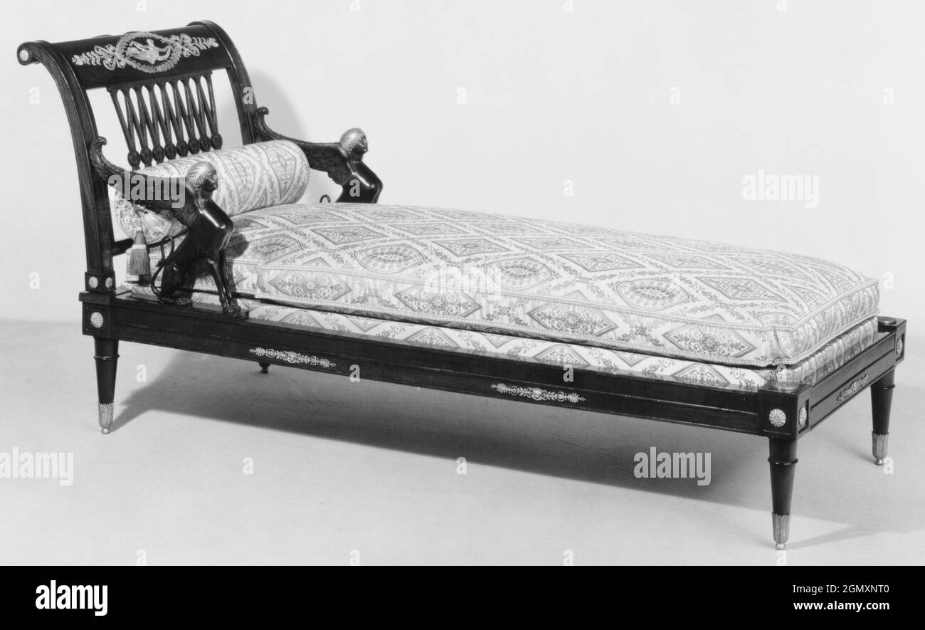 Sofá cama (iluminado de repos). Fabricante: François-Honoré-Georges Jacob-Desmalter (francés, 1770-1841); Fabricante: Y Georges II Jacob (francés, 1768-1803); Fabricante: Foto de stock