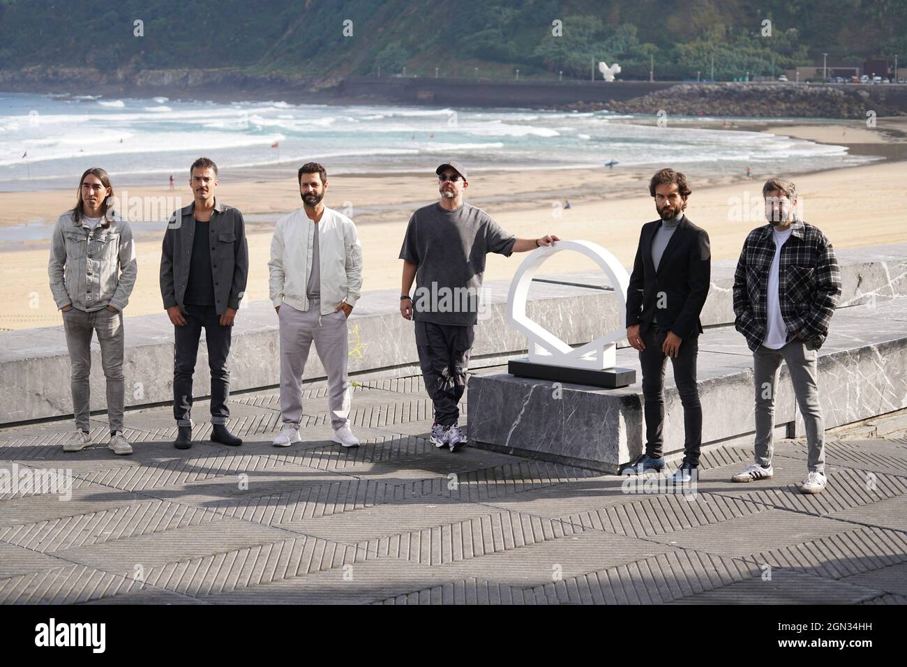En fotocall para filmar a la hija durante el Festival de San Sebastián 69th en San Sebastián, España. 21st de Sep de 2021. Crédito: CORDON PRESS/Alamy Live News Foto de stock