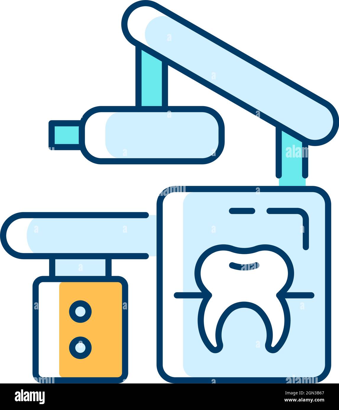 dibujo de la máquina de rayos x dental