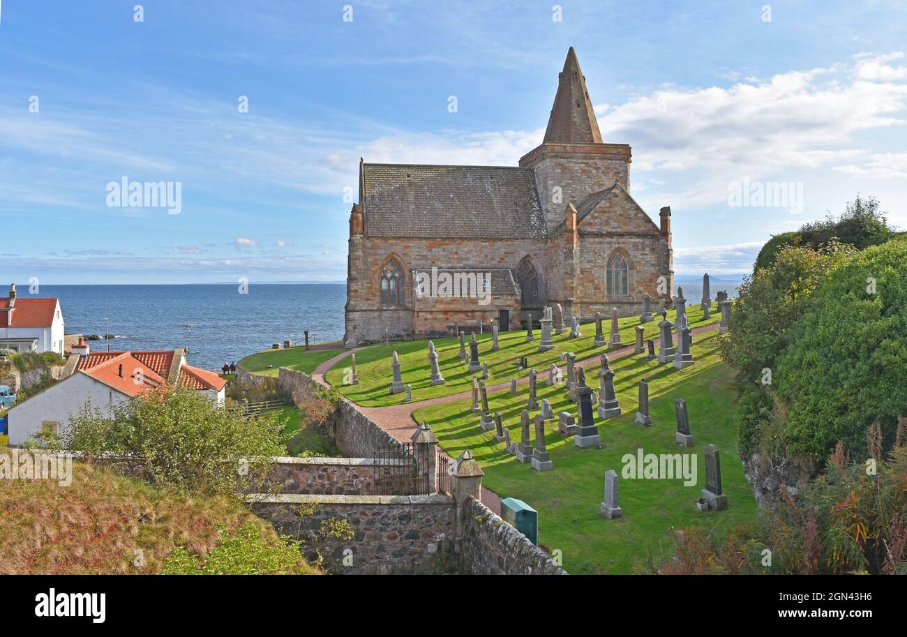 Iglesia parroquial de San Monans, por Anstruther, Fife, Escocia Foto de stock