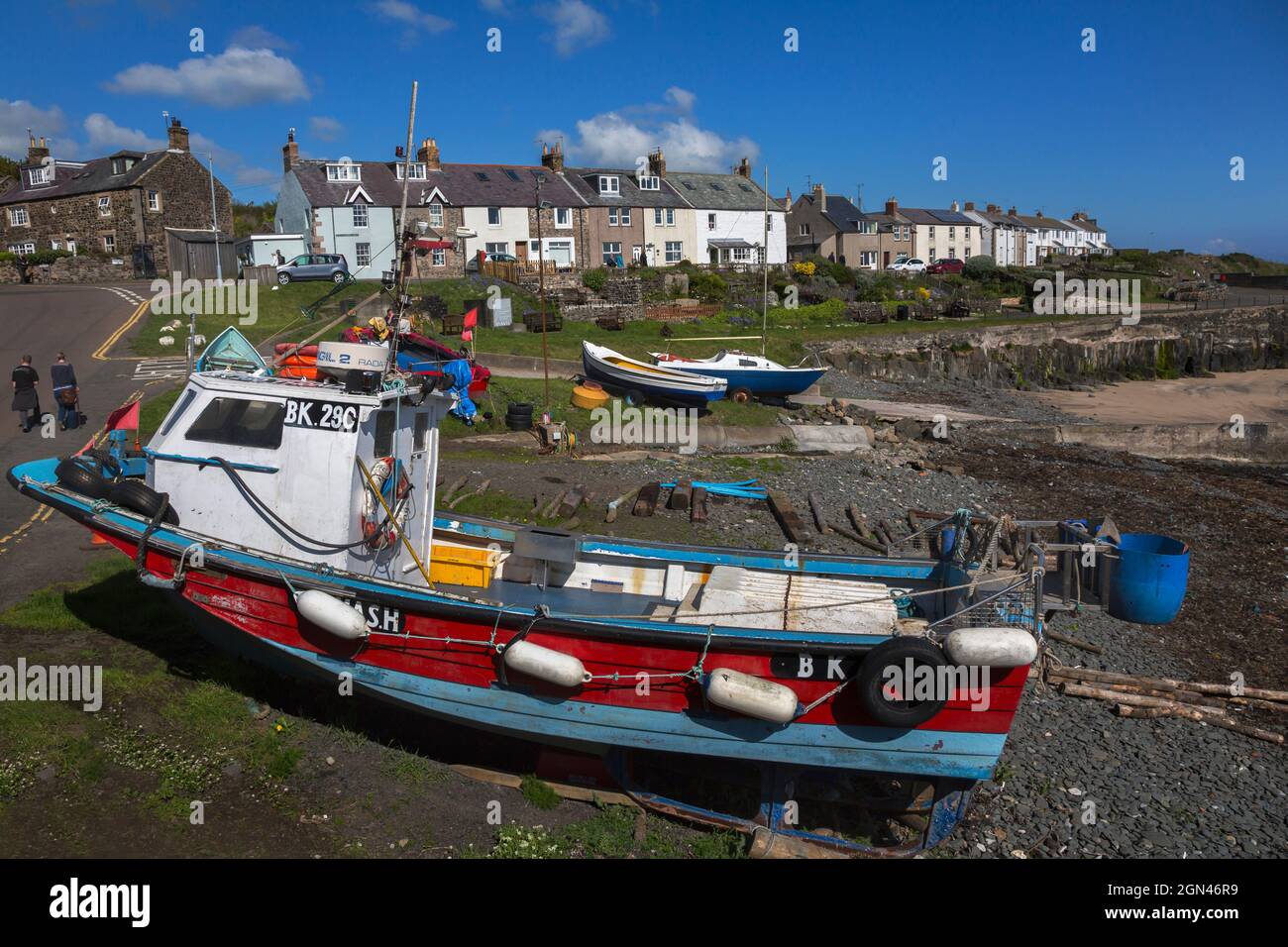 Craster, Northumberland Foto de stock