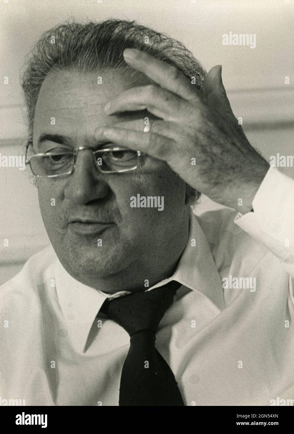 Federico Fellini, director de cine italiano, 1980s Foto de stock