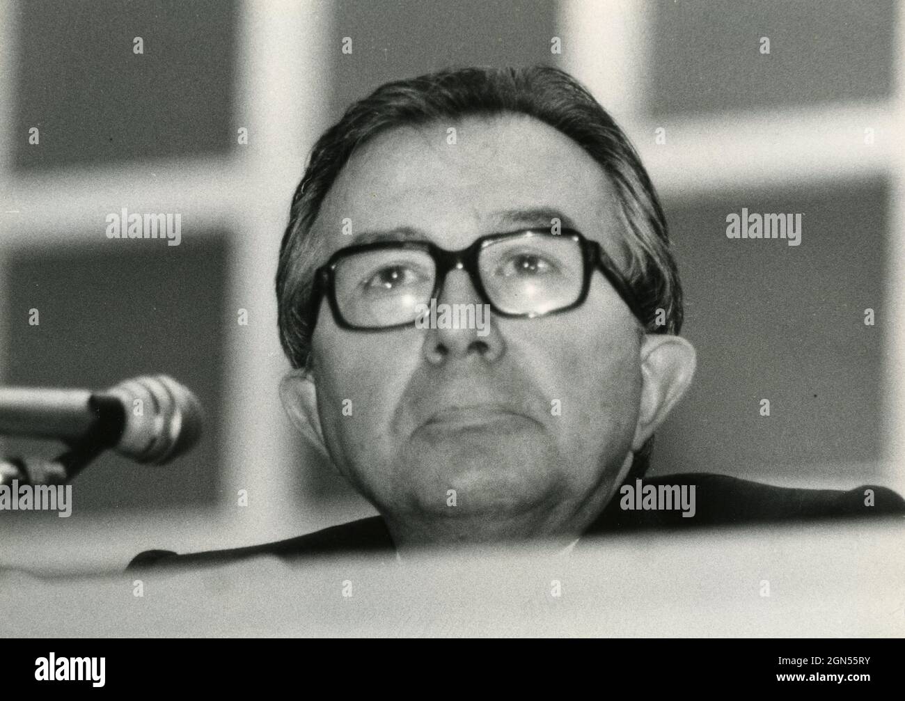 Político italiano Giulio Andreotti del Partido Demócrata, 1980s Foto de stock