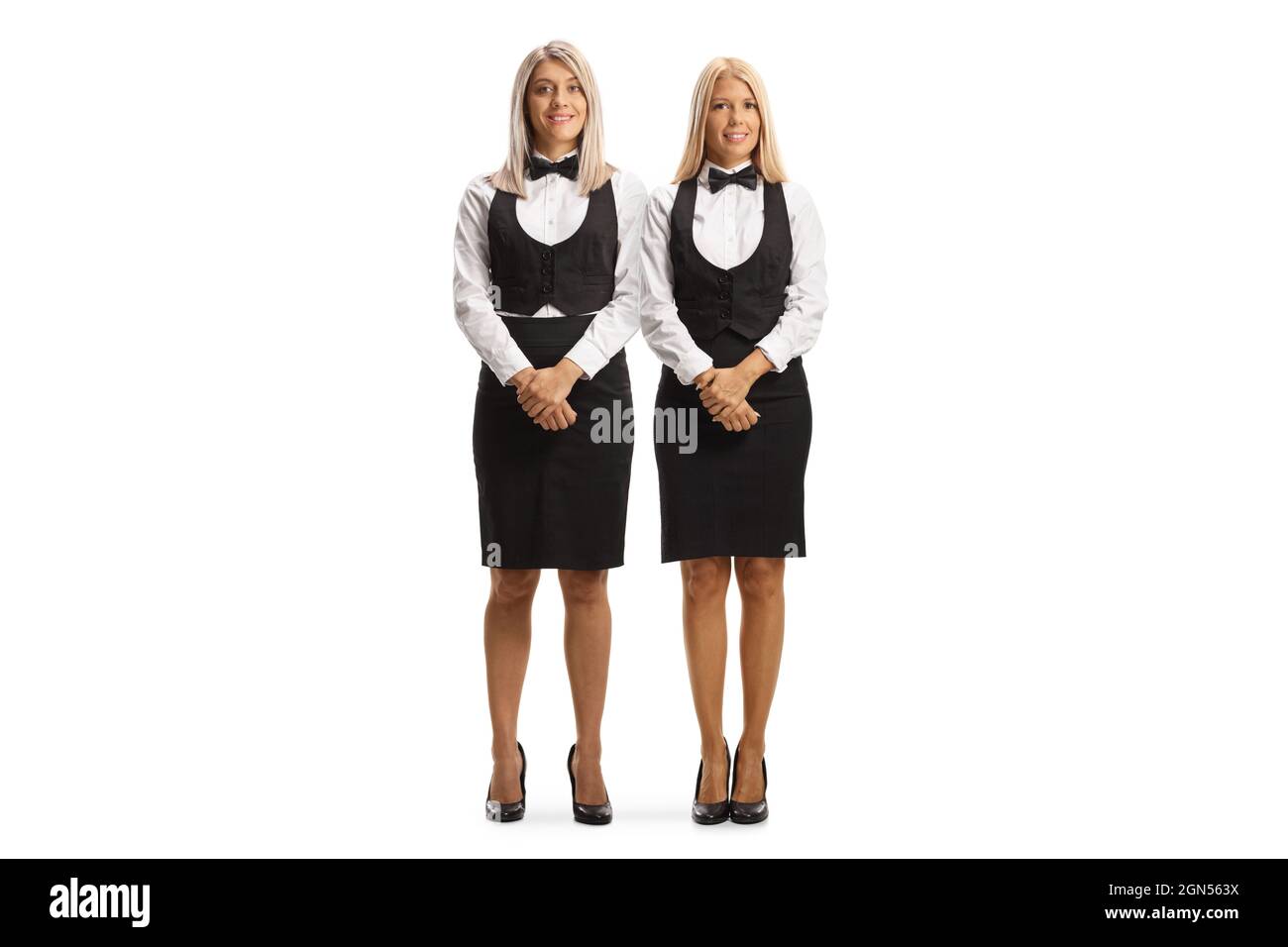Camareras con su uniforme recortadas stock Alamy