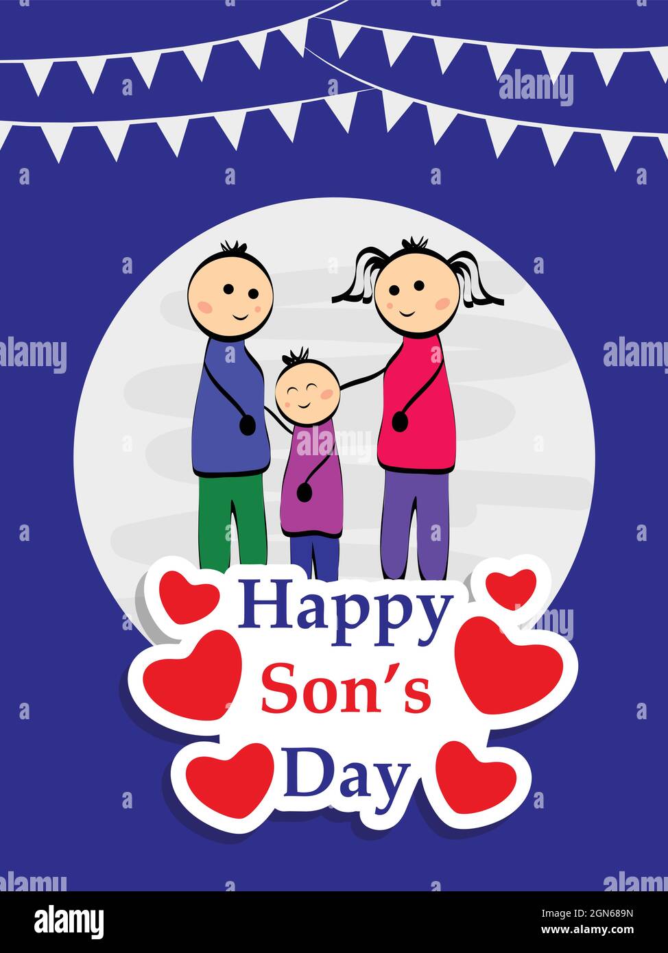 Día de la hija del hijo Antecedentes Imagen Vector de stock Alamy