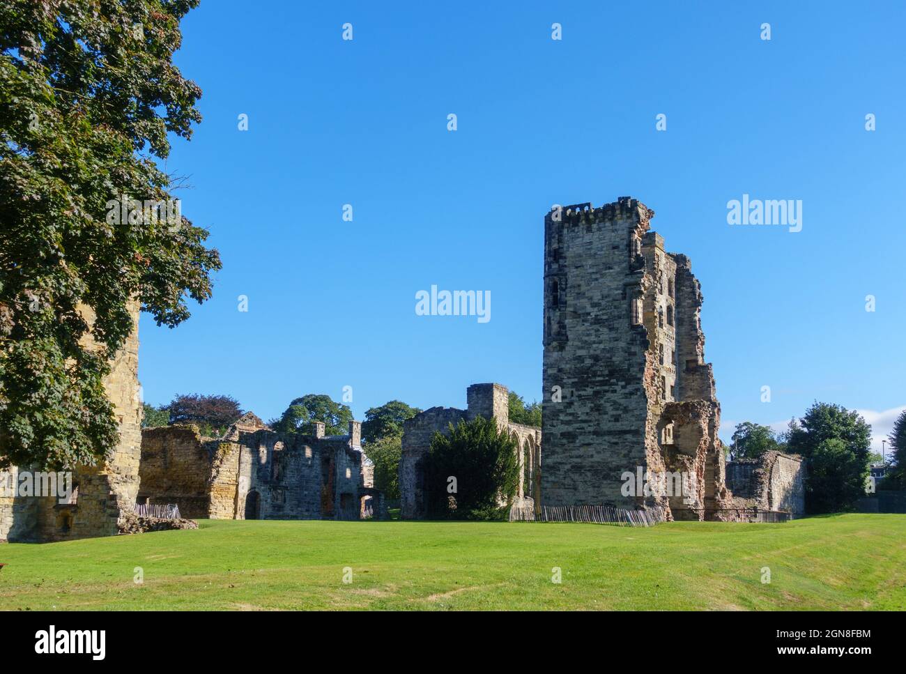 Ruinas de Ashby-de-la-Zouch, castillo de Ashby-de-la-Zouch, Leicestershire, East Midlands, Reino Unido Foto de stock