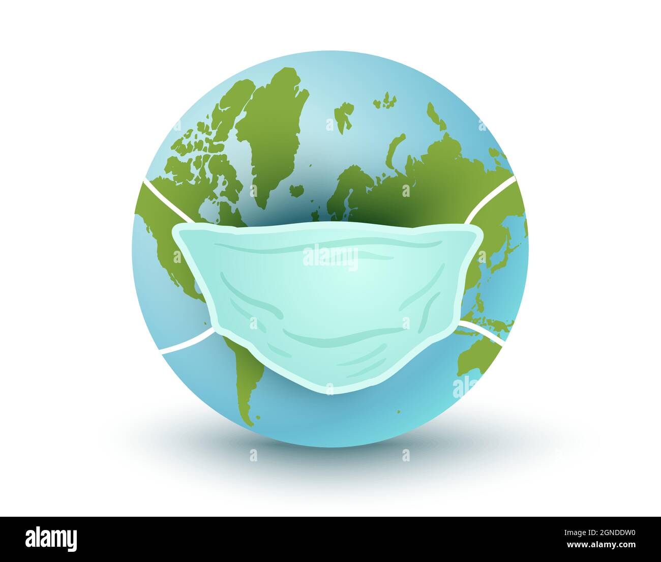 Ilustración vectorial del planeta Tierra con máscara médica para el día de  la Tierra. Día de la Tierra 22 de abril. Amamos nuestro planeta Imagen  Vector de stock - Alamy