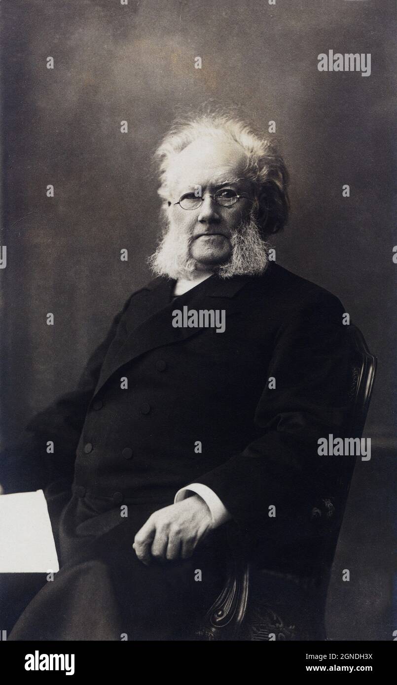 El dramaturgo norvegiano HENRIK IBSEN ( 1828 - 1906 ). Fotógrafo  desconocido - TEATRO - TEATRO - TEATRO - DRAMMATURGO - dramaturgo -  dramaturgo - escritor -