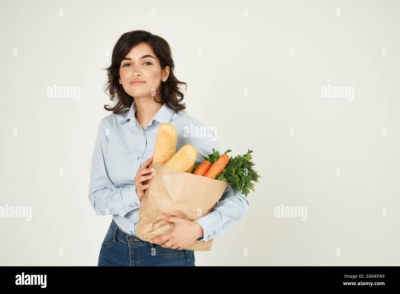 la morena linda produce el estilo de vida de las verduras del