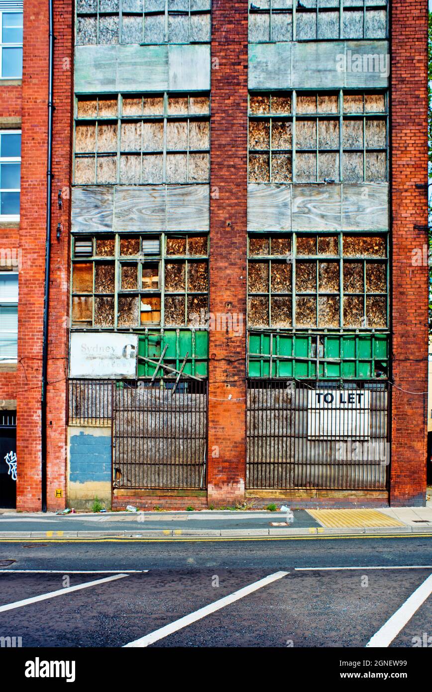 Edificio Abandonado, York Street, Leeds, Inglaterra Foto de stock